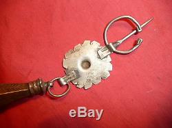 Old Berber Fibula In Silver, French And Spanish Coins Eighteenth Nineteenth