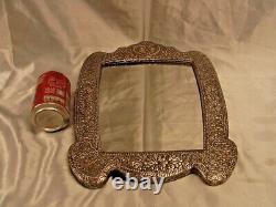 Old Big Mirror Bevel A Pose Silver Massif Push Back Antic Glass