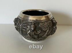 Old Bowl Solid Silver Cut T. 90 Indian Silver Bowl Antique Burmese