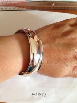 Old Bracelet Jonc Silver Cuff Massive Punch 925 - Goldsmith