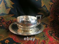 Old Breakfast Cup And Under Cup Solid Silver Poincons Minerve Epoch 1930