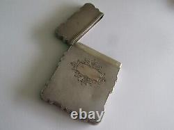 Old Case Carrying Cards In Solid Silver Old Solid Silver Silver Cards Holder Etui