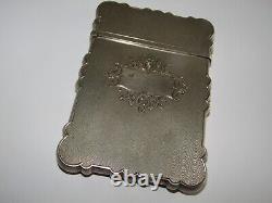 Old Case Carrying Cards In Solid Silver Old Solid Silver Silver Cards Holder Etui