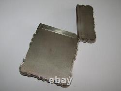 Old Case Carrying Cards In Solid Silver Old Solid Silver Silver Cards Holder Etui