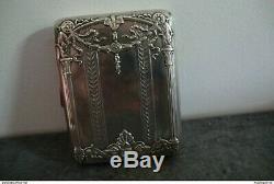 Old Cigarette Case In Silver And Vermeil Late Nineteenth