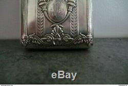 Old Cigarette Case In Silver And Vermeil Late Nineteenth