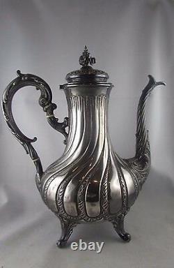 Old Coffee Maker Solid Silver Poincon Minerve 19th Style Louis XV Rock