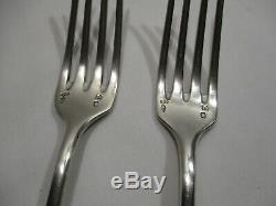 Old Covered In Table In Sterling Silver Spoons 5 6 Forks Punches