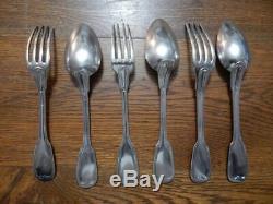 Old Covered Silver Hallmark Minerva 1 Title Forks Spoons