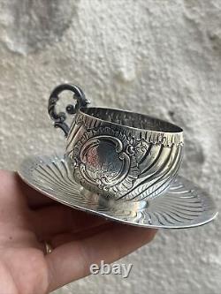 Old Cup And Cup In Silver Massive Minerva Blazon Lion Arms