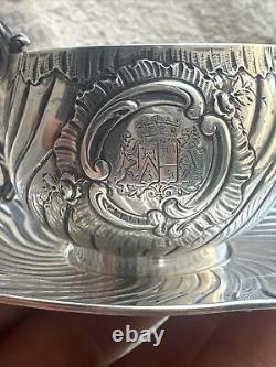 Old Cup And Cup In Silver Massive Minerva Blazon Lion Arms