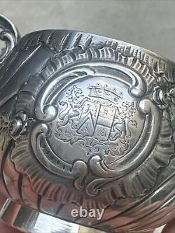 Old Cup And Cup In Silver Massive Minerva Blazon Lion Arms