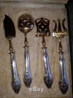 Old Cutlery Or Hors D'oeuvre In Silver And Vermeil