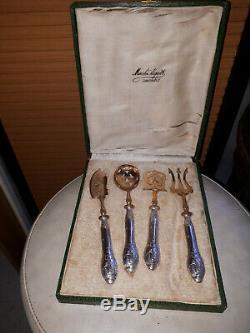 Old Cutlery Or Hors D'oeuvre In Silver And Vermeil