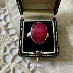 Old Elegant Ring In Veritable Impose Ruby And Money Massive