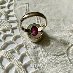 Old Elegant Ring In Veritable Impose Ruby And Money Massive