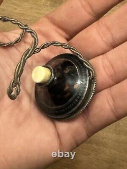 Old Enamel Solid Silver Service Bell