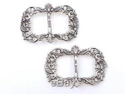 Old English Loops Solid Work Silver Shoes 1900