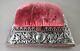 Old English Solid Silver Jewelry Box Stamped On Leather Box Signed