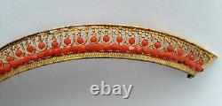 Old French Wedding Tiara Silver Gilded Coral Ancient Coral Diadem Vermeil