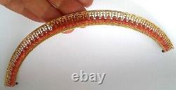 Old French Wedding Tiara Silver Gilded Coral Ancient Coral Diadem Vermeil