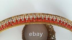 Old French Wedding Tiara Silver Gilded Coral Ancient Coral Diadem Vermeil