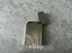 Old Gas Lighter Plated Silver Dupont Paris + Box / Works