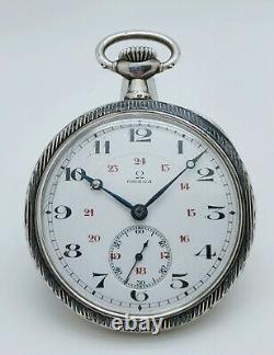 Old Gousset Silver Denied Omega To Review Numbered Old Pocket Watch