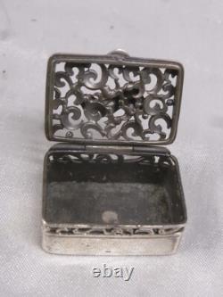 Old Grillon Vinaigrette Box, Solid Silver Box Set