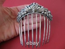 Old Hair Comb, Diadem In Solid Silver (minerva) XIX Th S