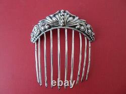 Old Hair Comb, Diadem In Solid Silver (minerva) XIX Th S