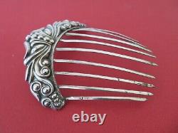 Old Hair Comb, Diadem In Solid Silver (minerva) XIX Th S