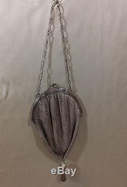 Old Handbag Bal Bag In Sterling Silver Purse Chaplain Side Mesh 290 G