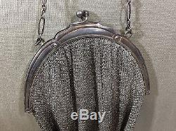 Old Handbag Bal Bag In Sterling Silver Purse Chaplain Side Mesh 290 G