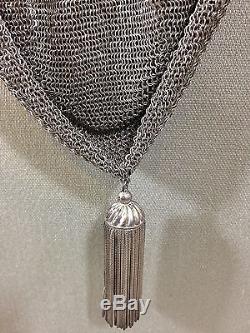 Old Handbag Bal Bag In Sterling Silver Purse Chaplain Side Mesh 290 G