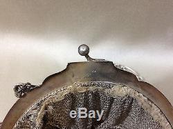 Old Handbag Bal Bag In Sterling Silver Purse Chaplain Side Mesh 290 G