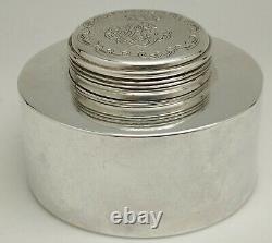 Old Inkwell Sterling Silver Hallmark Minerva Engraving Old Silver Frills