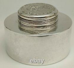 Old Inkwell Sterling Silver Hallmark Minerva Engraving Old Silver Frills