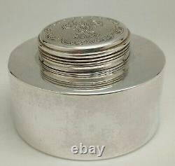 Old Inkwell Sterling Silver Hallmark Minerva Engraving Old Silver Frills