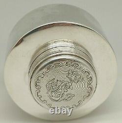 Old Inkwell Sterling Silver Hallmark Minerva Engraving Old Silver Frills