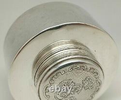 Old Inkwell Sterling Silver Hallmark Minerva Engraving Old Silver Frills