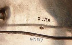 Old Jewel Brooch In Solid Silver + Butterfly Wings Silver Brooch