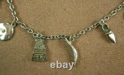 Old Jewellery Pendant Necklace Brelocs Basque Country Silver Massive H. Teguy