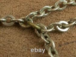 Old Jewellery Pendant Necklace Brelocs Basque Country Silver Massive H. Teguy