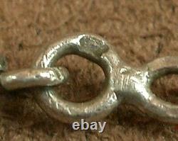 Old Jewellery Pendant Necklace Brelocs Basque Country Silver Massive H. Teguy