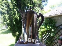 Old Jug Coffee Maker Unselfish Punch Minerva-sterling Silver-silver