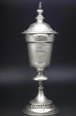 Old Kiddush Wedding Chalice In Solid Silver Austria 19th 211g