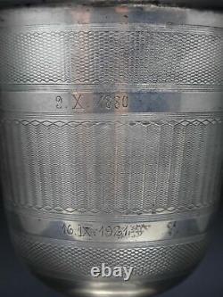 Old Kiddush Wedding Chalice In Solid Silver Austria 19th 211g