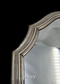 Old Large Silver Solid Silver Standing Mirror