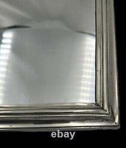 Old Large Silver Solid Silver Standing Mirror